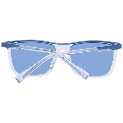 Timberland Men’s Sunglasses – Stylish White Square Frame with Blue Polarized Lenses, 59mm