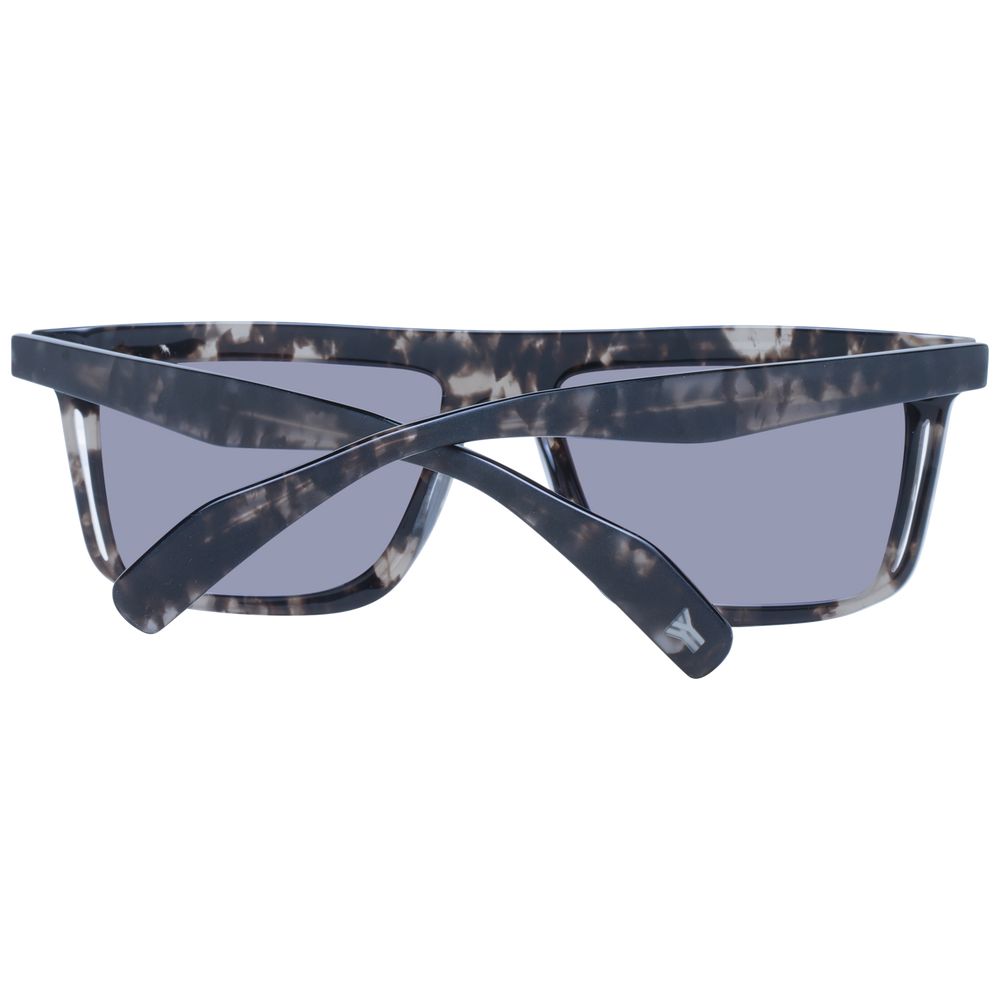 Yohji Yamamoto Unisex Sunglasses – Chic Grey Square Frame with Mirrored Lenses