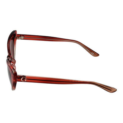 GUESS Women’s Sunglasses – Burgundy Cat Eye Frame with Red Gradient Lenses, 55mm
