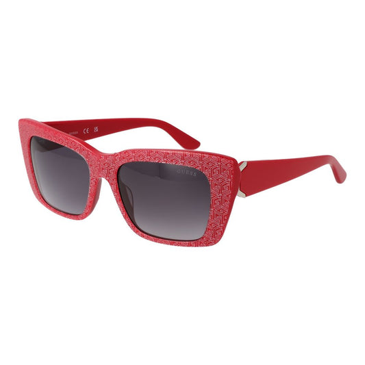 GUESS Women’s Cat Eye Sunglasses – Red Frame with Grey Gradient Lenses, 55mm