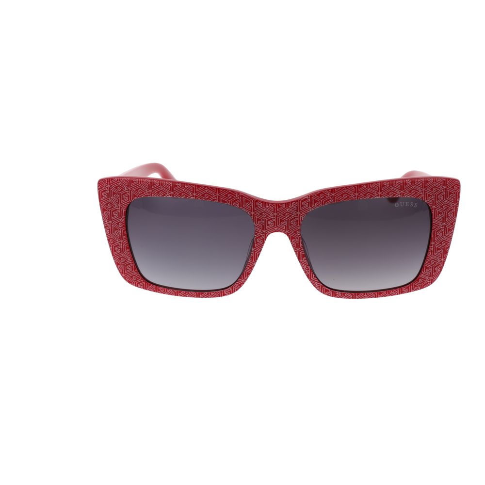 GUESS Women’s Cat Eye Sunglasses – Red Frame with Grey Gradient Lenses, 55mm