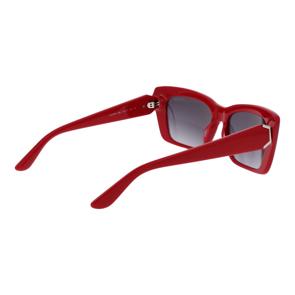 GUESS Women’s Cat Eye Sunglasses – Red Frame with Grey Gradient Lenses, 55mm