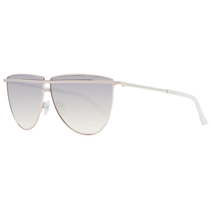 GUESS Rose Gold Women’s Aviator Sunglasses with Grey Gradient Lenses, 63mm