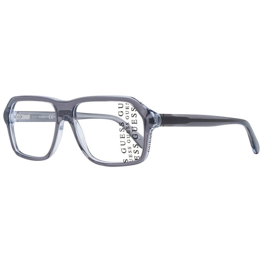 Guess Men’s Optical Frames – Grey Rectangle Full-Rim, 55mm