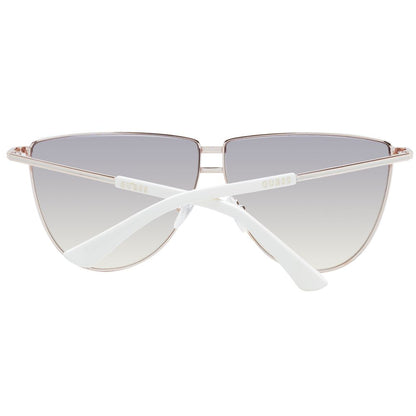 GUESS Rose Gold Women’s Aviator Sunglasses with Grey Gradient Lenses, 63mm