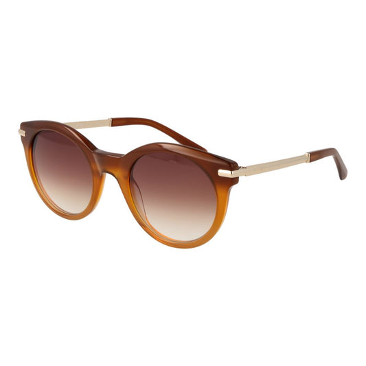 Sandro Women’s Sunglasses – Honey Round Frame with Brown Gradient Lenses, 51mm