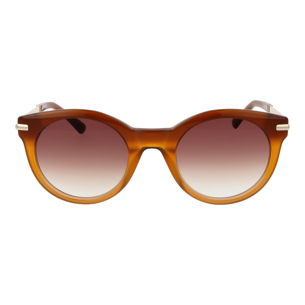 Sandro Women’s Sunglasses – Honey Round Frame with Brown Gradient Lenses, 51mm