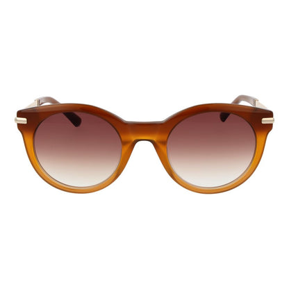Sandro Women’s Sunglasses – Honey Round Frame with Brown Gradient Lenses, 51mm