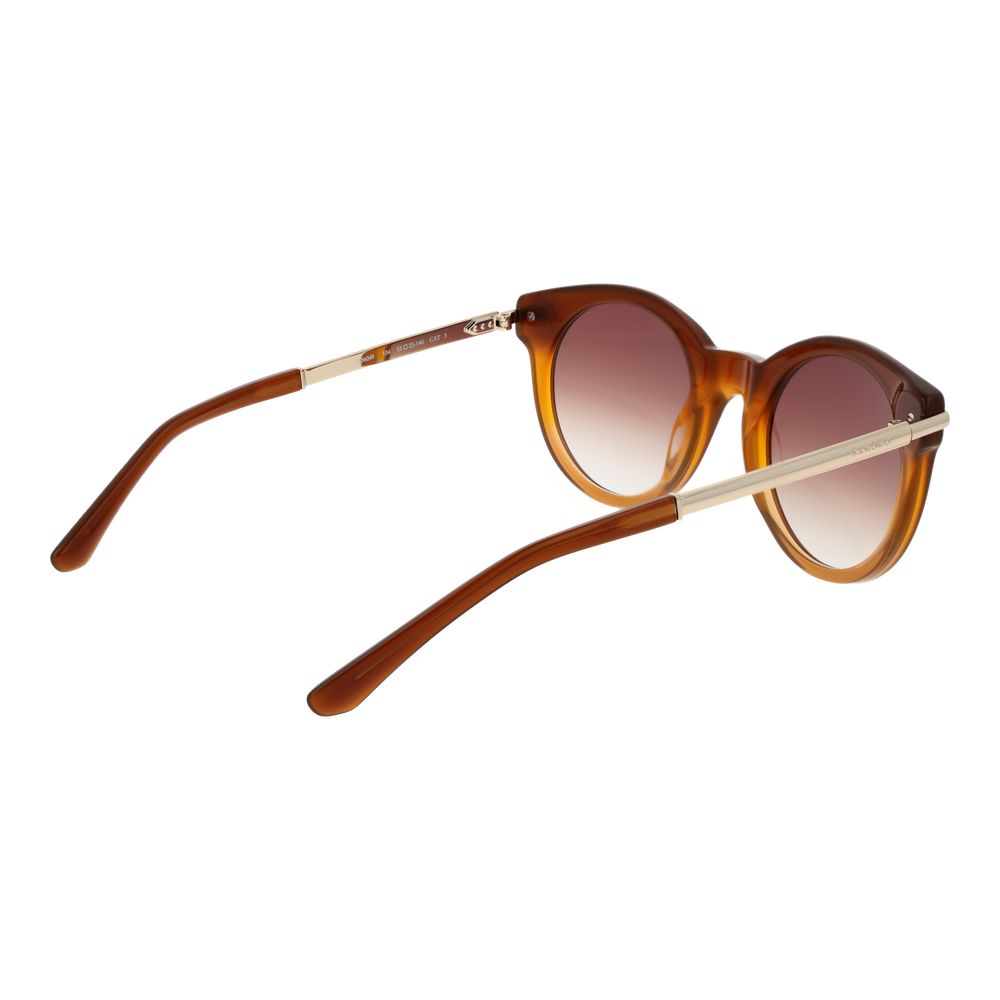 Sandro Women’s Sunglasses – Honey Round Frame with Brown Gradient Lenses, 51mm