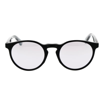 Scotch & Soda Men’s Sunglasses – Black Round Frame with Mirrored Silver Lenses, 49mm