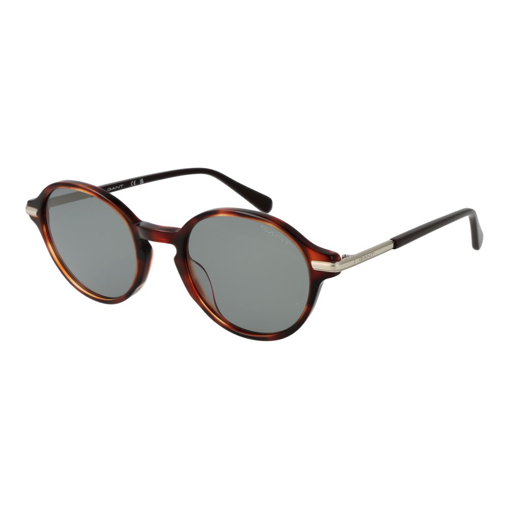 Gant Men’s Sunglasses – Brown Full-Rim Frame with Green Lenses, 51mm