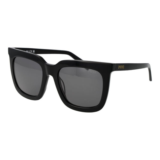 Emilio Pucci Women’s Sunglasses – Black Full-Rim Frame with Grey Lenses, 54mm