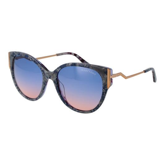 Marciano by Guess Women’s Sunglasses – Blue Butterfly Frame with Gradient Lenses, 56mm