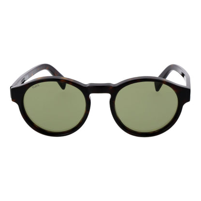 Tod's Brown Men’s Sunglasses – Full-Rim Frame with Green Lenses, 52mm