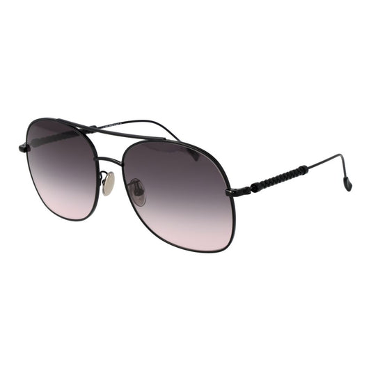 Tod's Women’s Sunglasses – Black Metal Frame with Grey Gradient Lenses, 58mm
