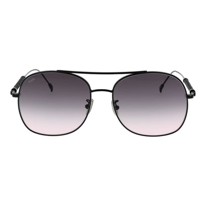 Tod's Women’s Sunglasses – Black Metal Frame with Grey Gradient Lenses, 58mm