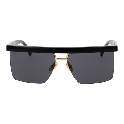 Max Mara Women’s Sunglasses – Black Half-Rim Frame with Grey Lenses, 60mm