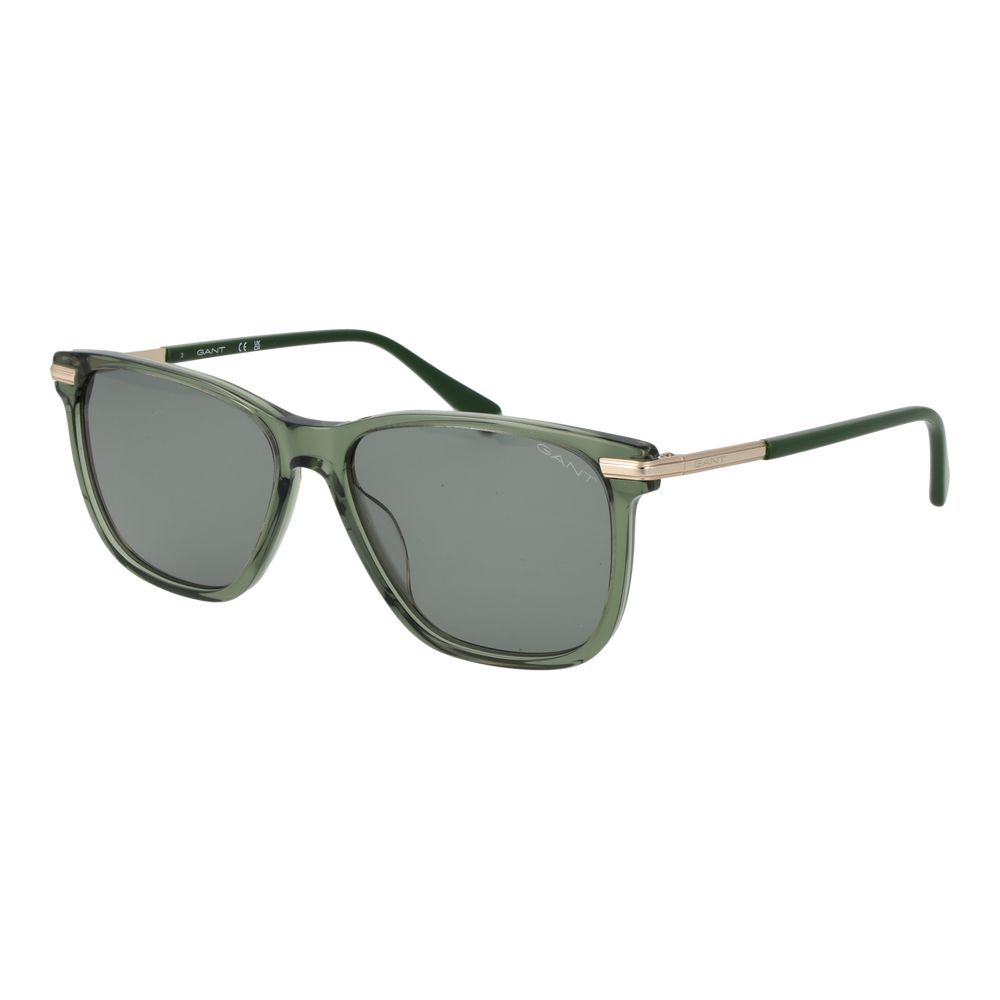 Gant Men’s Sunglasses – Green Square Frame with Green Lenses, 55mm