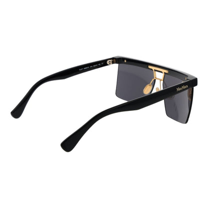 Max Mara Women’s Sunglasses – Black Half-Rim Frame with Grey Lenses, 60mm