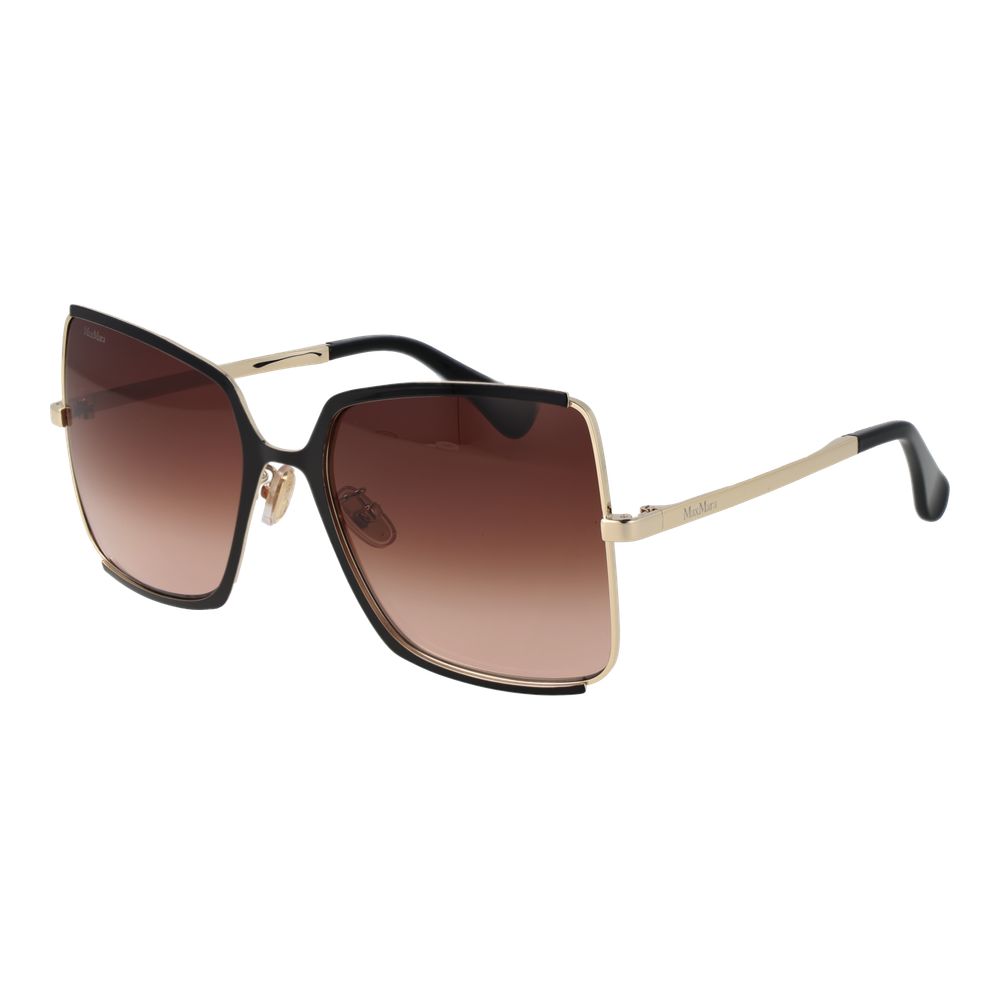 Max Mara Women’s Sunglasses – Black Butterfly Frame with Brown Gradient Lenses, 58mm