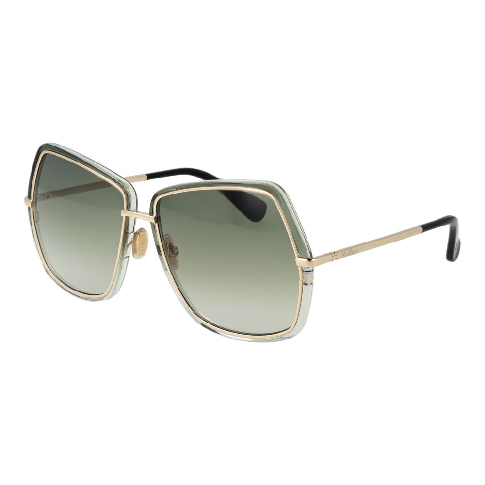 Max Mara Women’s Sunglasses – Green Full-Rim Square Frame with Gradient Lenses, 61mm