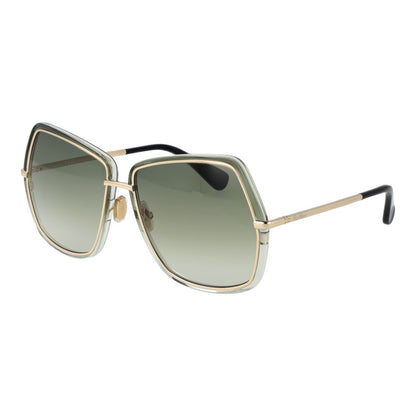 Max Mara Women’s Sunglasses – Green Full-Rim Square Frame with Gradient Lenses, 61mm
