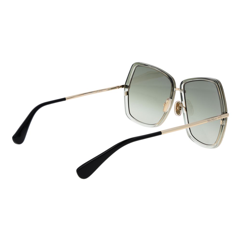 Max Mara Women’s Sunglasses – Green Full-Rim Square Frame with Gradient Lenses, 61mm