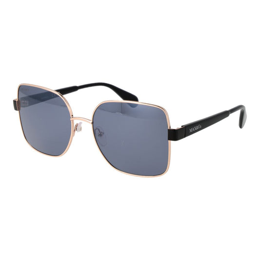 Max & Co Women’s Sunglasses – Rose Gold Full-Rim Frame with Grey Lenses, 57mm