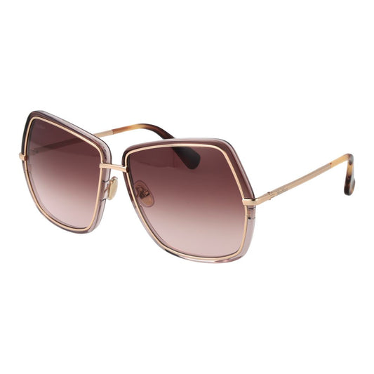 Max Mara Women's Sunglasses – Gold Full-Rim Frame with Pink Gradient Lenses, 61mm