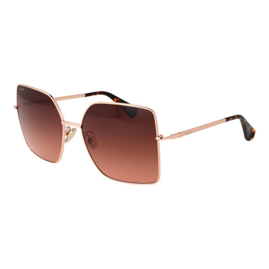 Max Mara Women's Sunglasses – Rose Gold Full-Rim Frame with Pink Gradient Lenses, 59mm