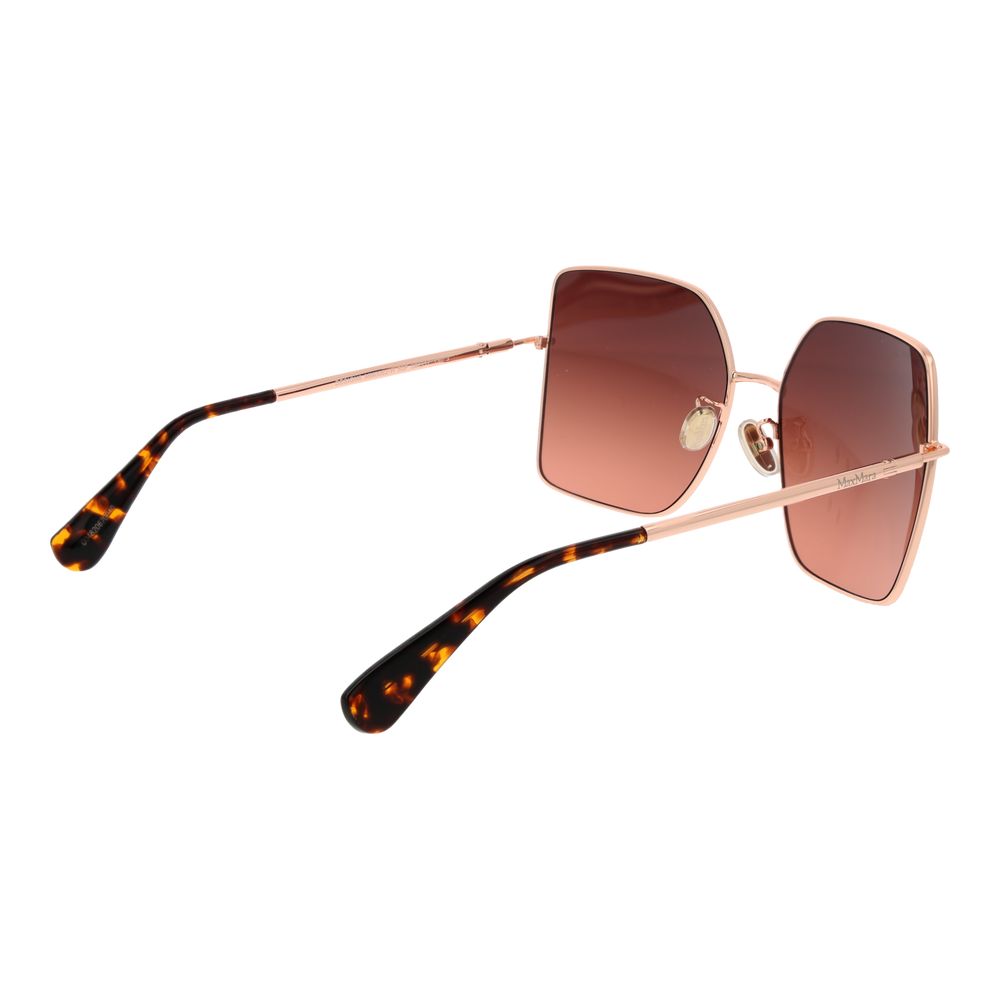 Max Mara Women's Sunglasses – Rose Gold Full-Rim Frame with Pink Gradient Lenses, 59mm
