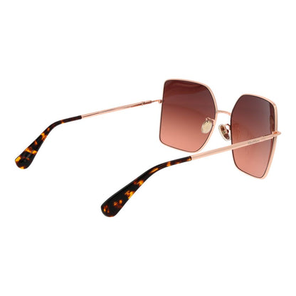 Max Mara Women's Sunglasses – Rose Gold Full-Rim Frame with Pink Gradient Lenses, 59mm