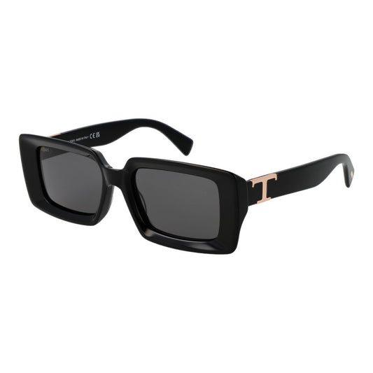 Tod's Women’s Sunglasses – Black Full-Rim Frame with Grey Lenses, 52mm