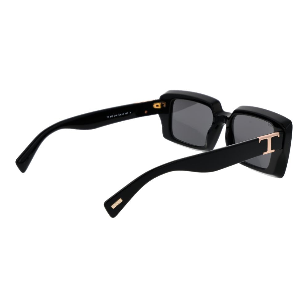 Tod's Women’s Sunglasses – Black Full-Rim Frame with Grey Lenses, 52mm