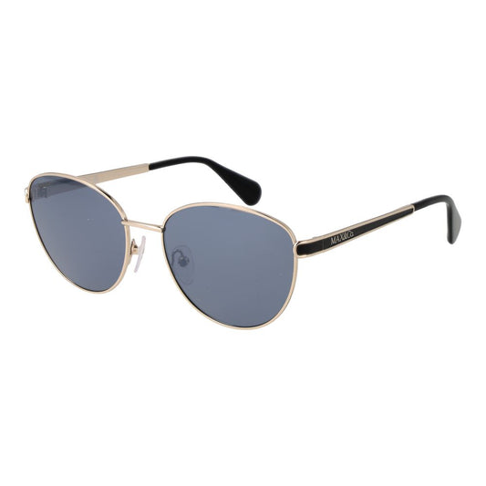 Max & Co Women’s Cat Eye Sunglasses – Silver Full-Rim Frame with Mirrored Grey Lenses, 54mm