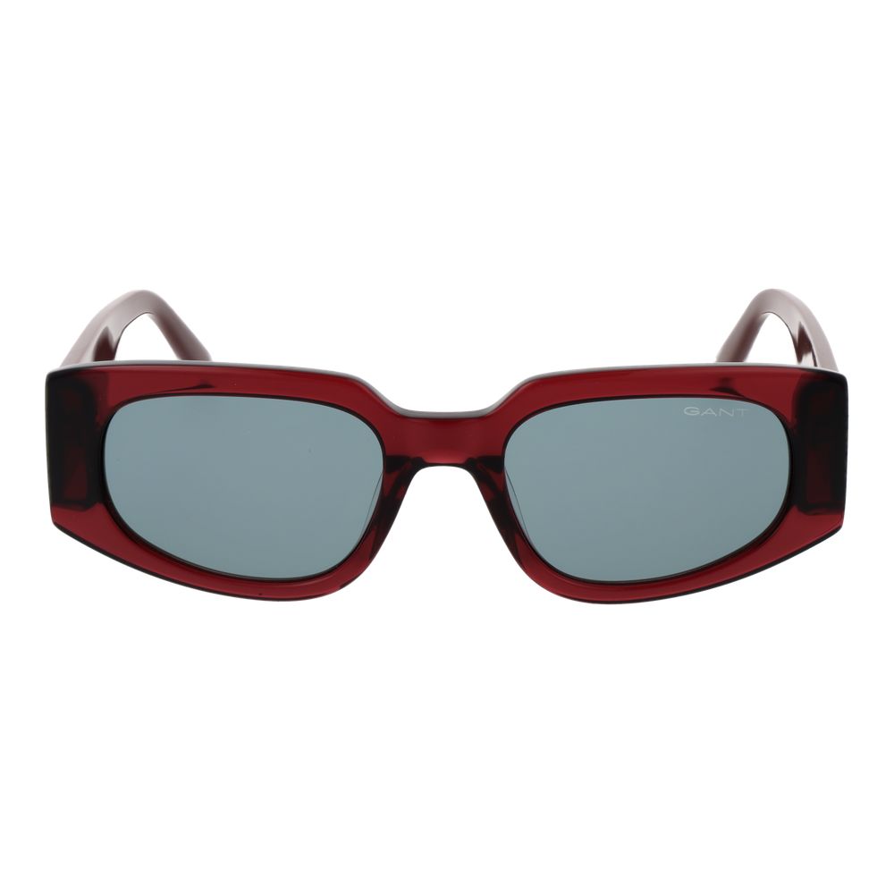 Gant Men’s Sunglasses – Burgundy Full-Rim Frame with Green Lenses, 53mm