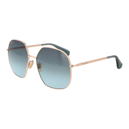 Max Mara Women's Sunglasses – Rose Gold Frame with Blue Gradient Lenses, 60mm