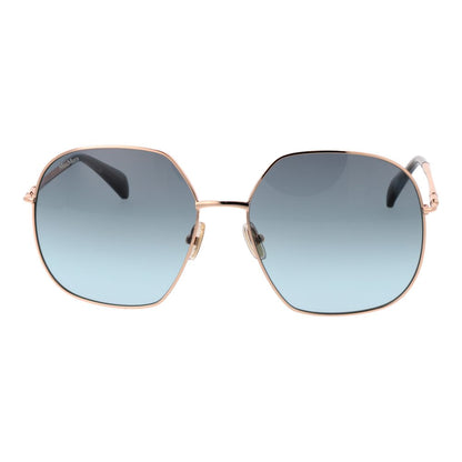 Max Mara Women's Sunglasses – Rose Gold Frame with Blue Gradient Lenses, 60mm