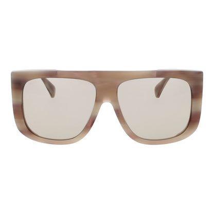 Max Mara Women’s Sunglasses – Cream Rectangle Frame with Beige Lenses, 60mm