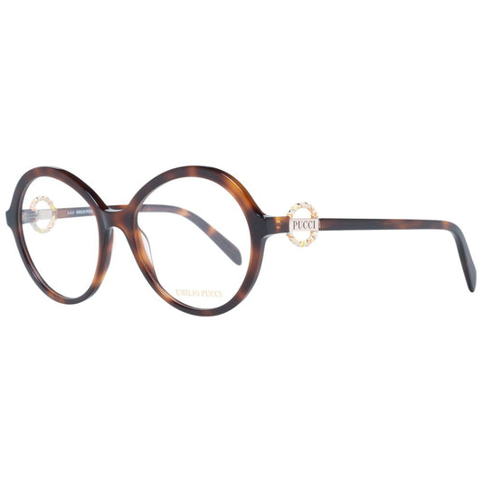 Emilio Pucci Women's Optical Glasses – Brown Round Frame, 54mm