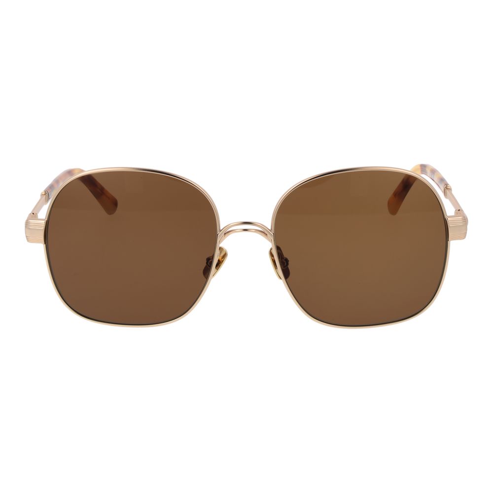 Sandro Gold Women’s Sunglasses – Chic Round Frame with Gold Lenses, 56mm