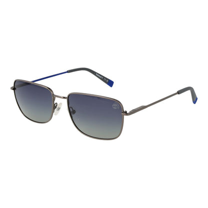Timberland Gray Men Sunglasses - Gunmetal Frame with Blue Polarised Lenses