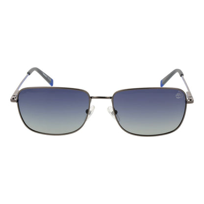 Timberland Gray Men Sunglasses - Gunmetal Frame with Blue Polarised Lenses