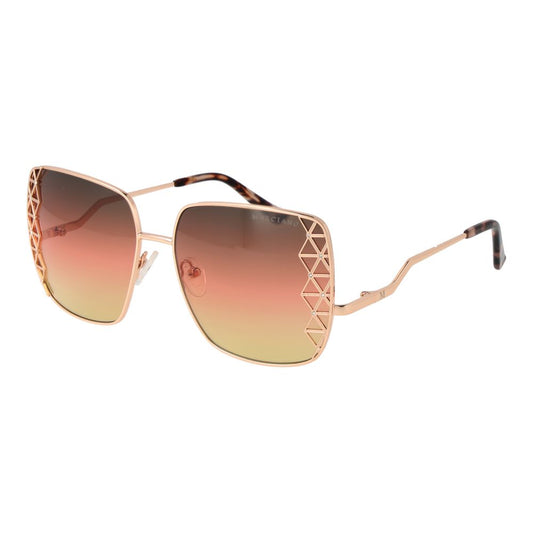 Marciano by Guess Women’s Sunglasses – Rose Gold Square Frame with Orange Gradient Lenses, 59mm