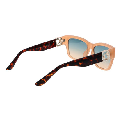 Guess Women’s Sunglasses – Beige Rectangle Frame with Green Gradient Lenses, 56mm