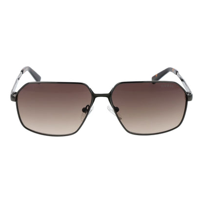 Guess Men's Gunmetal Full-Rim Sunglasses with Brown Gradient Lenses, 58mm