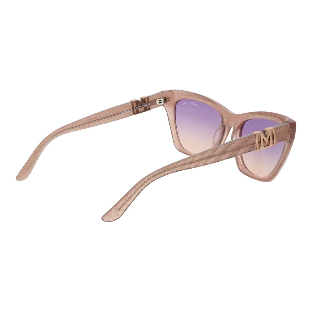 Marciano by Guess Women’s Sunglasses – Beige Cat Eye Frame with Purple Gradient Lenses, 54mm