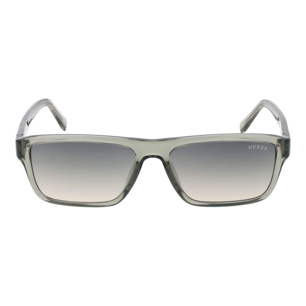 Guess Men’s Sunglasses – Olive Rectangle Frame with Green Gradient Lenses, 55mm