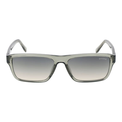 Guess Men’s Sunglasses – Olive Rectangle Frame with Green Gradient Lenses, 55mm