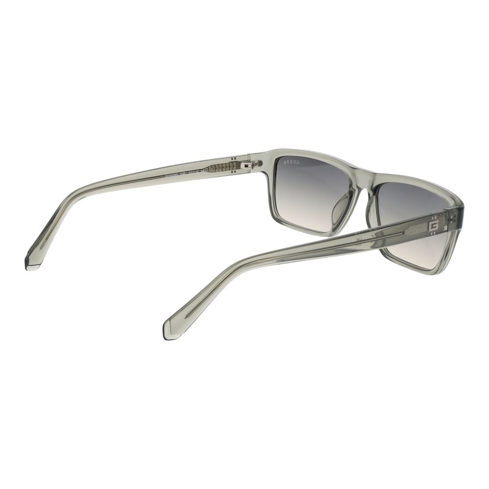 Guess Men’s Sunglasses – Olive Rectangle Frame with Green Gradient Lenses, 55mm